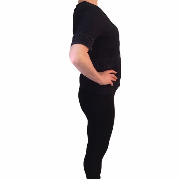 Ann Taylor Navy Embroidered Blouse - Picture 12 of 16